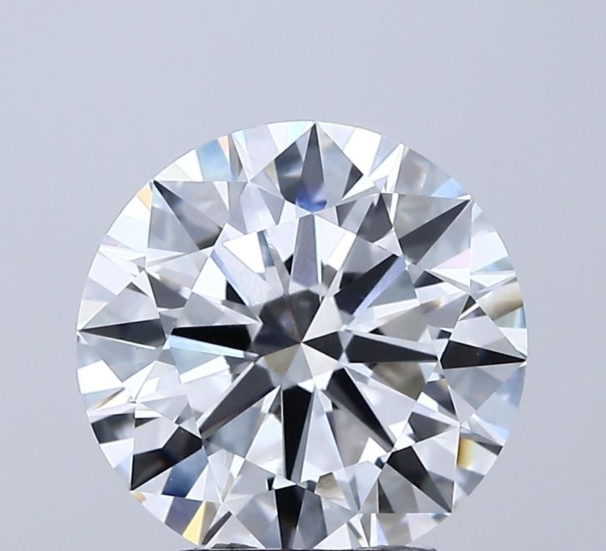 Lab-Grown Round Diamond - 3.5 Carats, E Color, VVS2 Clarity - Certified by IGI - Report Number: LG689510724