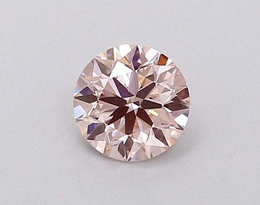 Lab-Grown Round Diamond - 0.44 Carats, Fancy Intense Pink Color, VS1 Clarity - Certified by IGI - Report Number: LG628426902