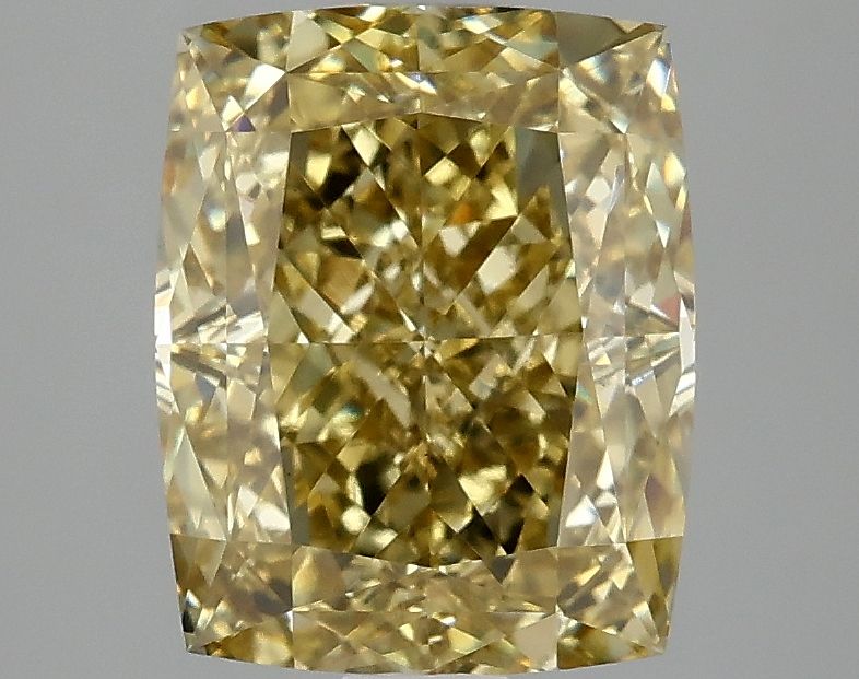 Lab-Grown Cushion Diamond - 3.04 Carats, Fancy Intense Yellow Color, VS1 Clarity - Certified by IGI - Report Number: LG674531517