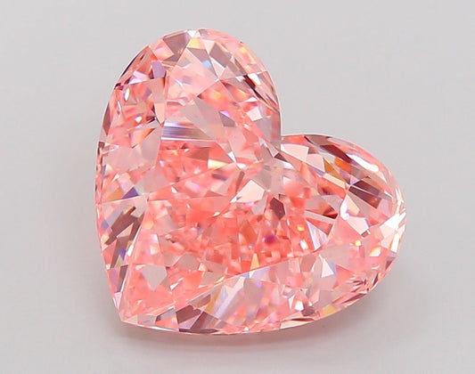 Lab-Grown Heart Diamond - 8.04 Carats, Fancy Vivid Pink Color, VS1 Clarity - Certified by IGI - Report Number: LG678549567