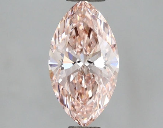 Lab-Grown Marquise Diamond - 1.01 Carats, Fancy Intense Pink Color, VS1 Clarity - Certified by IGI - Report Number: LG670472975