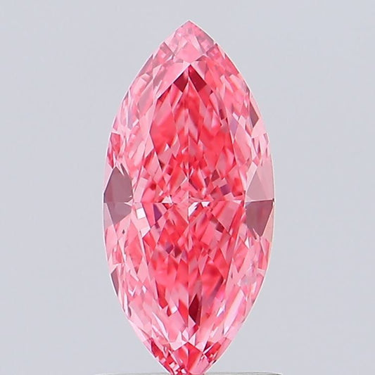 Lab-Grown Marquise Diamond - 1.13 Carats, Fancy Vivid Pink Color, VVS2 Clarity - Certified by IGI - Report Number: LG618410805