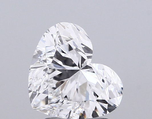 Lab-Grown Heart Diamond - 2.05 Carats, E Color, VVS2 Clarity - Certified by IGI - Report Number: LG713514353