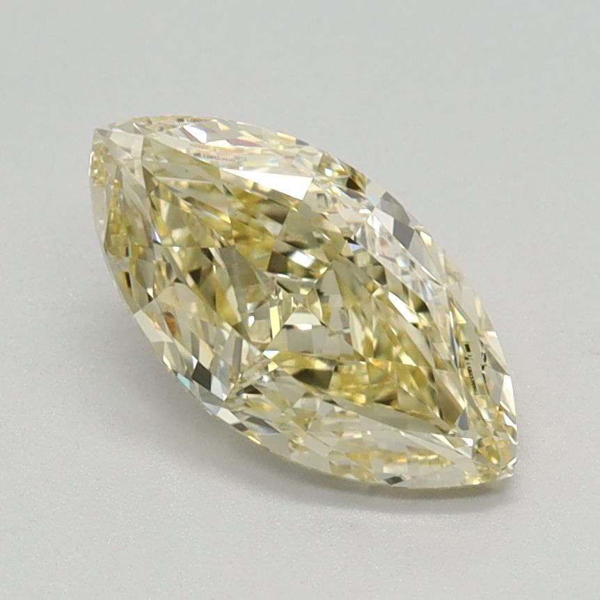 Lab-Grown Marquise Diamond - 1.01 Carats, Fancy Yellow Color, VS1 Clarity - Certified by IGI - Report Number: LG613391013