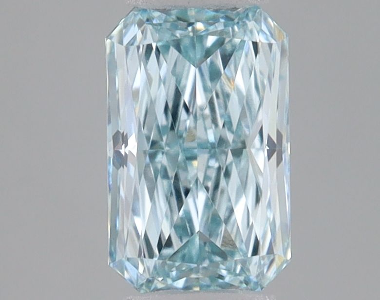 Lab-Grown Radiant Diamond - 0.45 Carats, Fancy Intense Green Color, VS1 Clarity - Certified by IGI - Report Number: LG667437042
