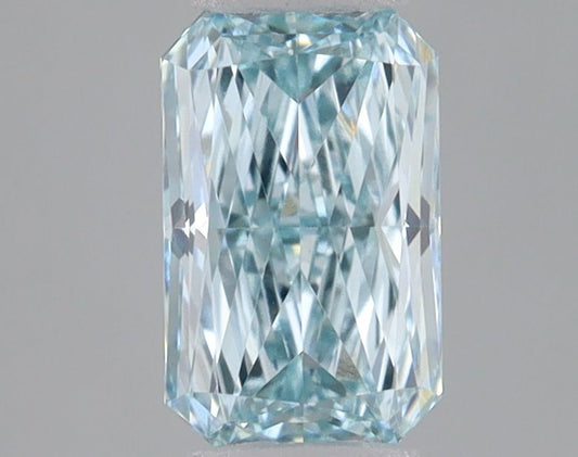 Lab-Grown Radiant Diamond - 0.45 Carats, Fancy Intense Green Color, VS1 Clarity - Certified by IGI - Report Number: LG667437042