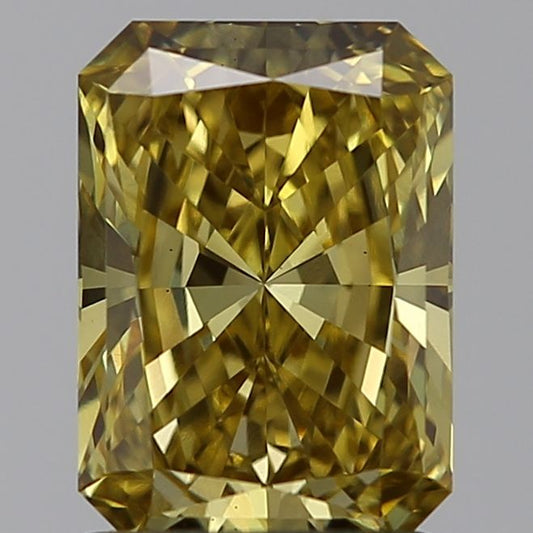 Lab-Grown Radiant Diamond - 1.53 Carats, Fancy Intense Yellow Color, VS2 Clarity - Certified by IGI - Report Number: LG595381635
