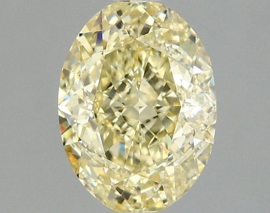 Lab-Grown Oval Diamond - 2.07 Carats, Fancy Intense Yellow Color, VVS2 Clarity - Certified by IGI - Report Number: LG669479273