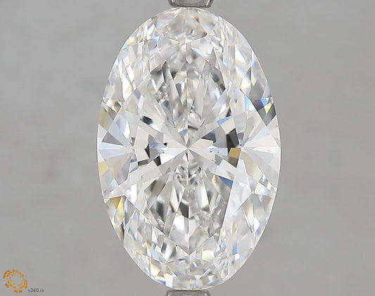 Lab-Grown Oval Diamond - 3.01 Carats, F Color, VS2 Clarity - Certified by IGI - Report Number: LG669483437