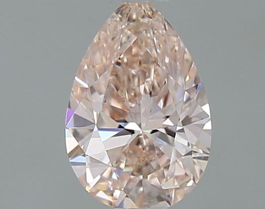Lab-Grown Pear Diamond - 0.5 Carats, Fancy Pink Color, VS1 Clarity - Certified by IGI - Report Number: LG641414372