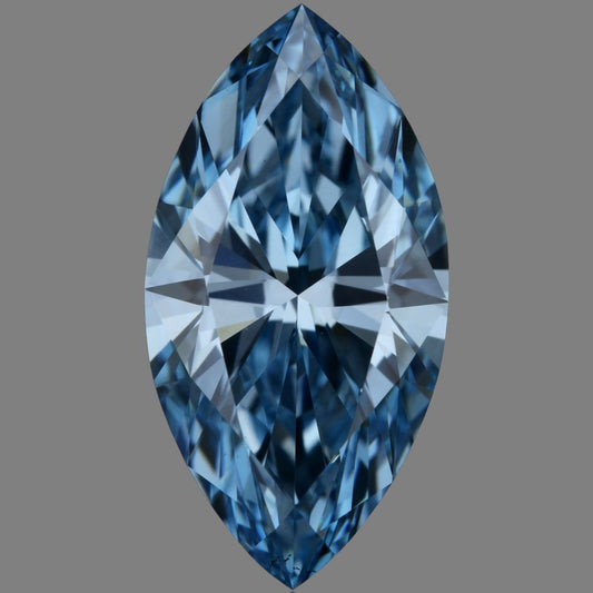 Lab-Grown Marquise Diamond - 2.13 Carats, Fancy Vivid Blue Color, VS1 Clarity - Certified by IGI - Report Number: LG645478200
