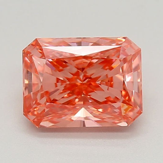 Lab-Grown Radiant Diamond - 1.05 Carats, Fancy Vivid Pink Color, VS1 Clarity - Certified by IGI - Report Number: 628496661