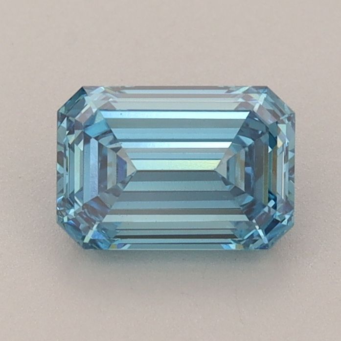 Lab-Grown Emerald Diamond - 0.99 Carats, Fancy Vivid Blue Color, VS1 Clarity - Certified by IGI - Report Number: LG644416811