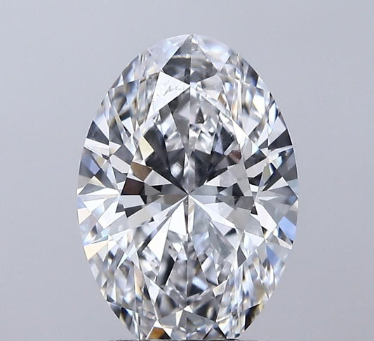 Lab-Grown Oval Diamond - 2.58 Carats, F Color, VVS2 Clarity - Certified by IGI - Report Number: LG713504502