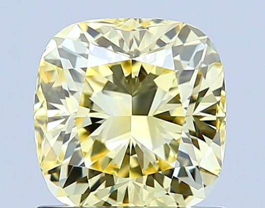 Lab-Grown Heart Diamond - 1.13 Carats, Fancy Vivid Yellow Color, VS1 Clarity - Certified by IGI - Report Number: LG627449523