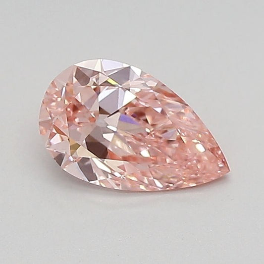 Lab-Grown Pear Diamond - 0.62 Carats, Fancy Vivid Pink Color, VS1 Clarity - Certified by IGI - Report Number: LG683527357