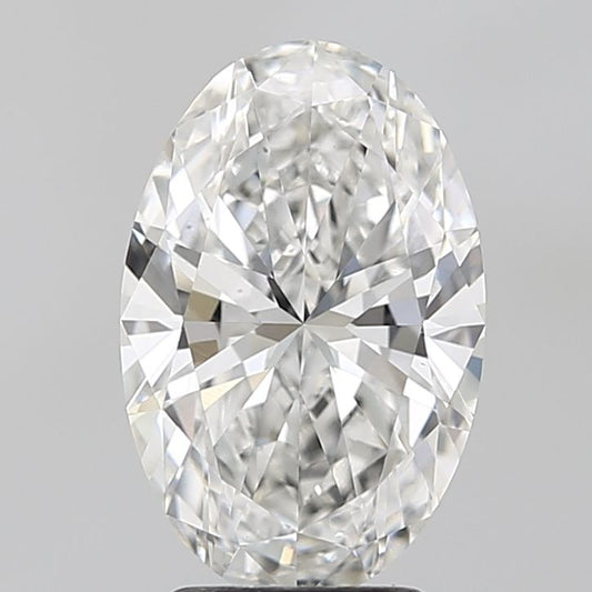 Lab-Grown Oval Diamond - 3.0 Carats, F Color, VVS2 Clarity - Certified by IGI - Report Number: LG687584579