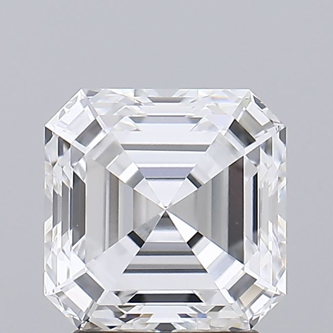 Lab-Grown Asscher Diamond - 2.57 Carats, D Color, VVS2 Clarity - Certified by GIA - Report Number: 1528420101