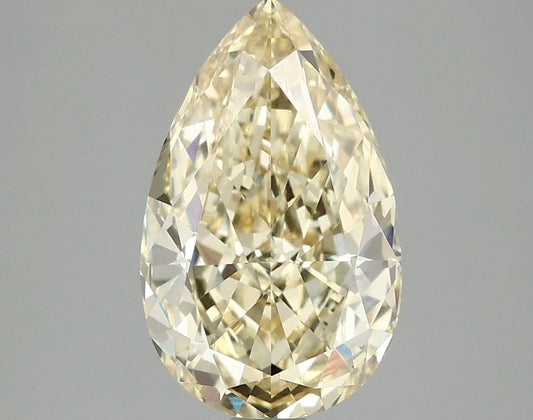 Lab-Grown Pear Diamond - 3.08 Carats, Fancy Vivid Yellow Color, VVS2 Clarity - Certified by IGI - Report Number: LG692544924