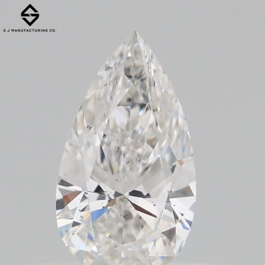 Lab-Grown Pear Diamond - 0.32 Carats, E Color, VS2 Clarity - Certified by IGI - Report Number: LG658497554