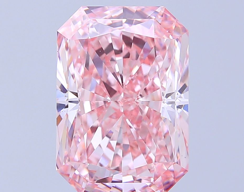 Lab-Grown Radiant Diamond - 6.02 Carats, Fancy Intense Pink Color, VS1 Clarity - Certified by IGI - Report Number: LG652462032