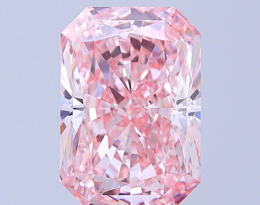 Lab-Grown Radiant Diamond - 6.02 Carats, Fancy Intense Pink Color, VS1 Clarity - Certified by IGI - Report Number: LG652462032