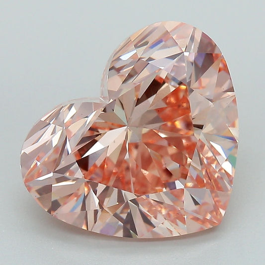 Lab-Grown Heart Diamond - 7.02 Carats, Fancy Intense Pink Color, VS2 Clarity - Certified by IGI - Report Number: LG607368965