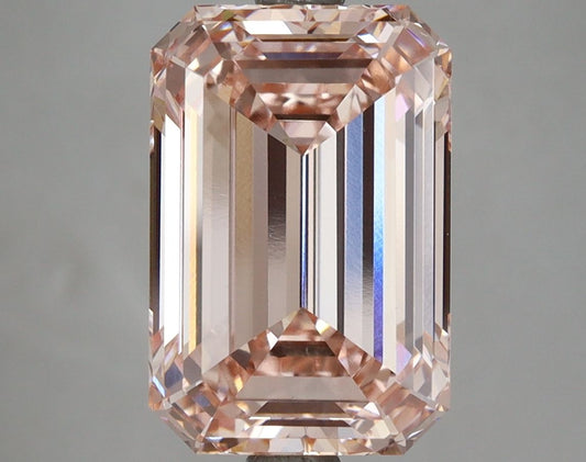 Lab-Grown Emerald Diamond - 5.07 Carats, Fancy Intense Pink Color, VVS2 Clarity - Certified by IGI - Report Number: LG669424059