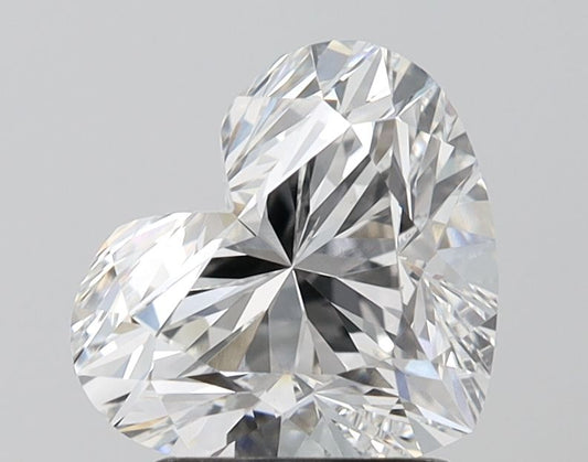 Lab-Grown Heart Diamond - 2.54 Carats, F Color, VVS2 Clarity - Certified by IGI - Report Number: LG680504754