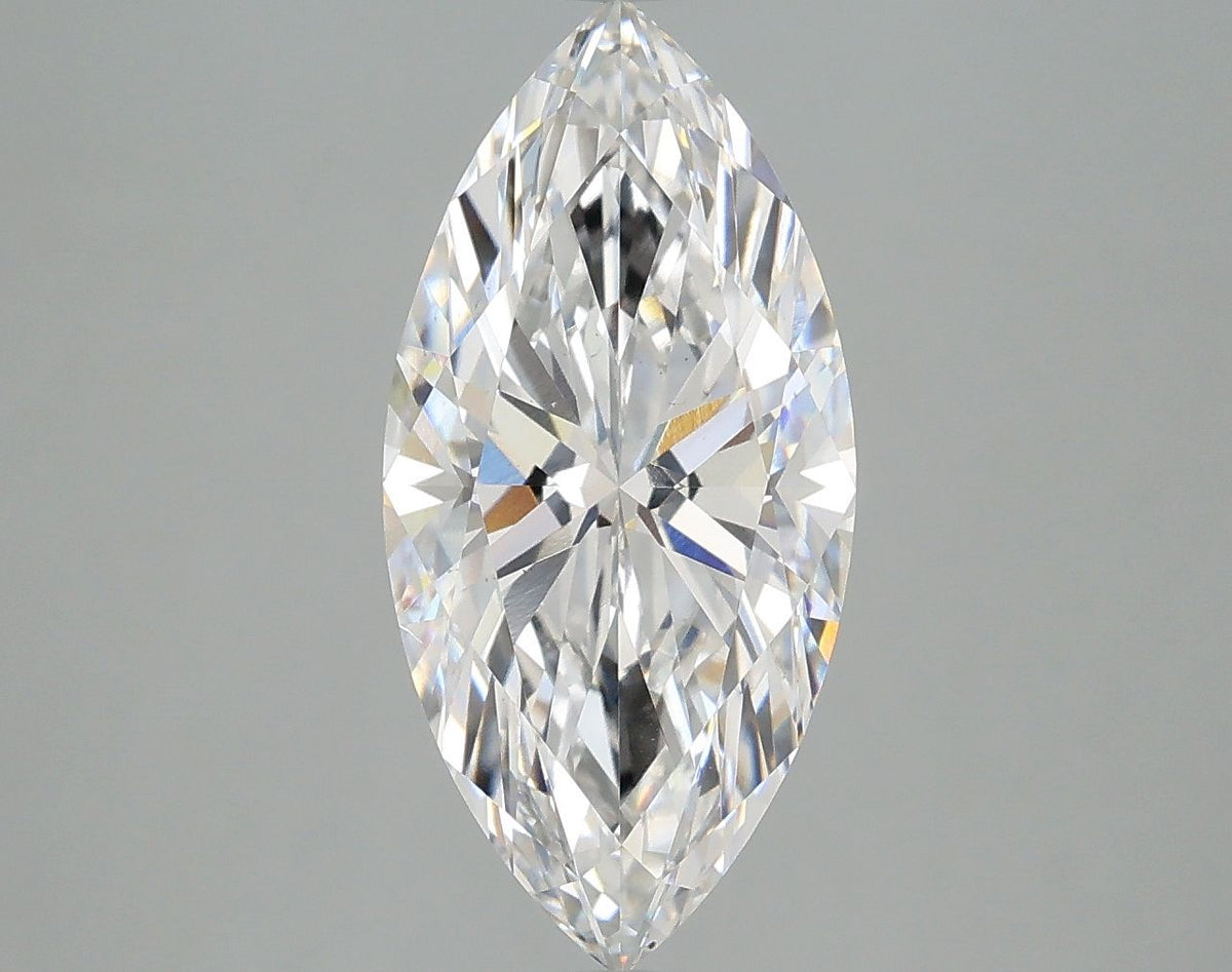 Lab-Grown Marquise Diamond - 2.98 Carats, E Color, VS2 Clarity - Certified by IGI - Report Number: LG687547111