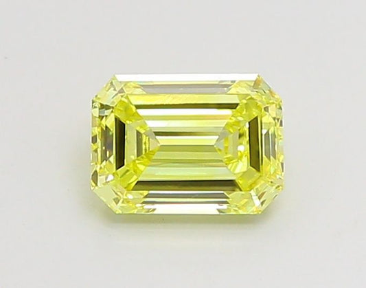 Lab-Grown Emerald Diamond - 1.04 Carats, Fancy Intense Yellow Color, VVS2 Clarity - Certified by IGI - Report Number: LG660440274