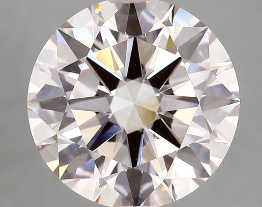 Lab-Grown Round Diamond - 5.06 Carats, Fancy Pink Color, VS1 Clarity - Certified by IGI - Report Number: LG669450380
