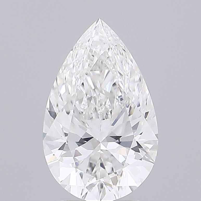 Lab-Grown Pear Diamond - 3.06 Carats, F Color, VVS2 Clarity - Certified by IGI - Report Number: LG689583721