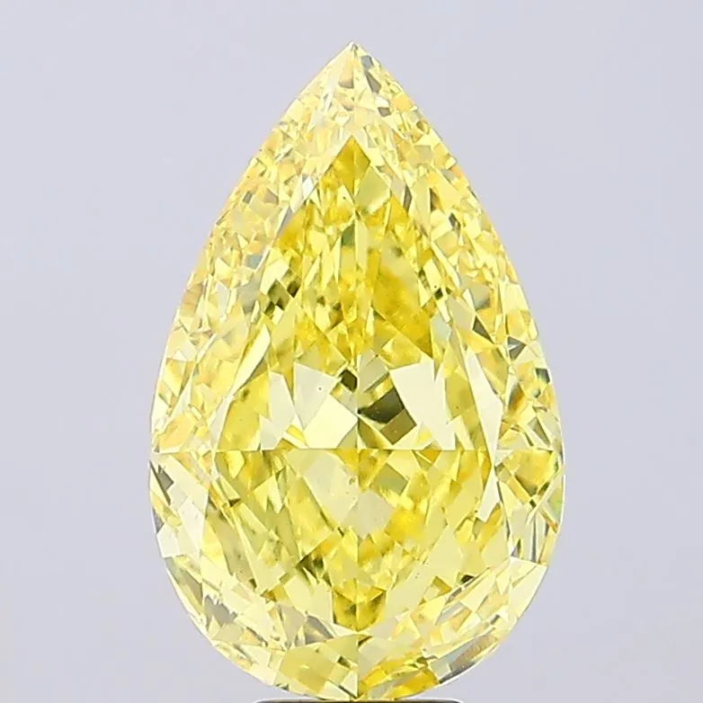 10.35ct Pear Lab Grown Diamond (Colour Fancy Vivid Yellow, Clarity VS1, IGI Certified)