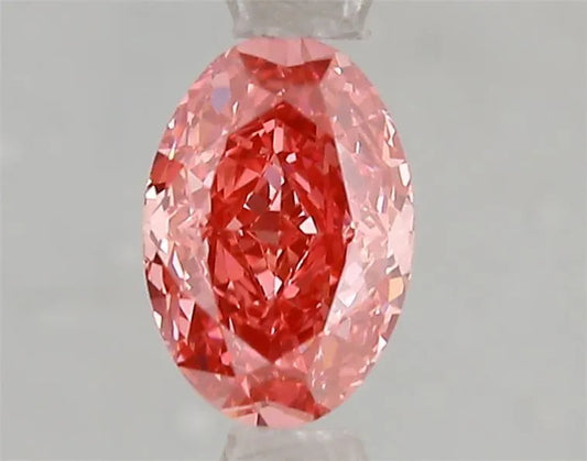 1,01 ct ovaler, im Labor gezüchteter Diamant (Farbe: Fancy Vivid Pink, Reinheit: VS1, IGI-zertifiziert)