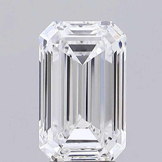 3,44 ct Smaragd, im Labor gezüchteter Diamant (Farbe D, Reinheit VVS2, IGI-zertifiziert)