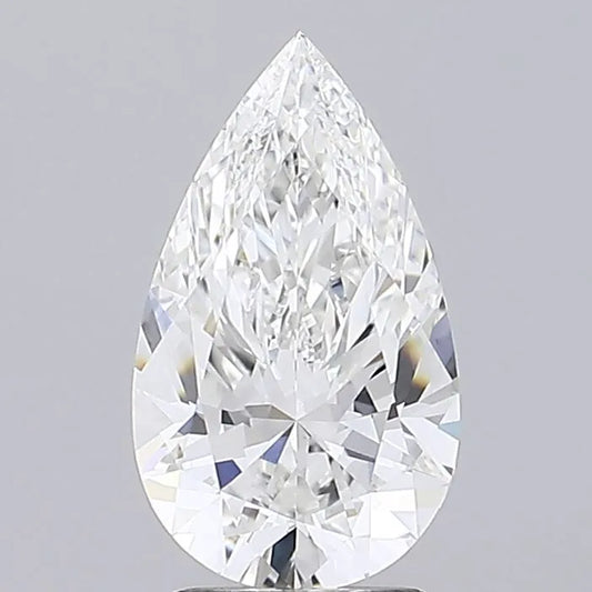 Diamant de laboratoire de 2,53 ct, taille poire (couleur E, pureté VVS2, certifié IGI)