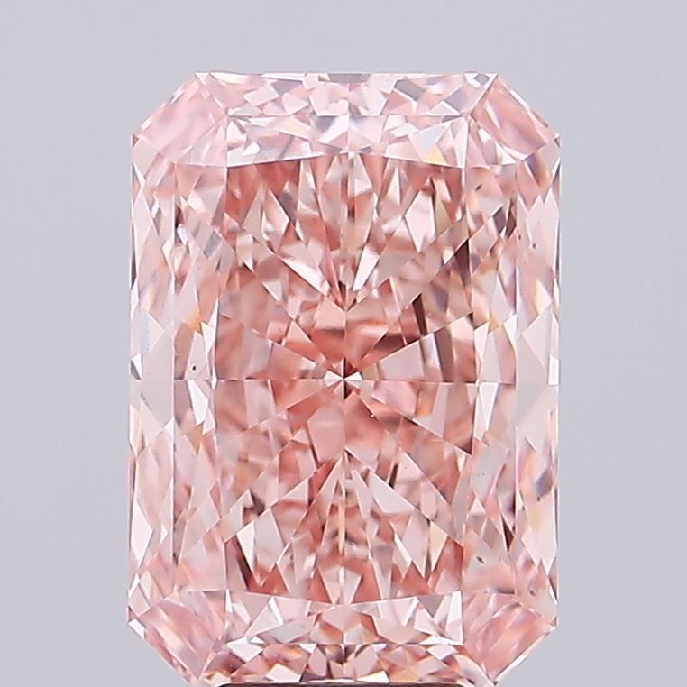 Lab-Grown Radiant Diamond - 8.03 Carats, Fancy Vivid Pink Color, VS1 Clarity - Certified by IGI - Report Number: LG683520663