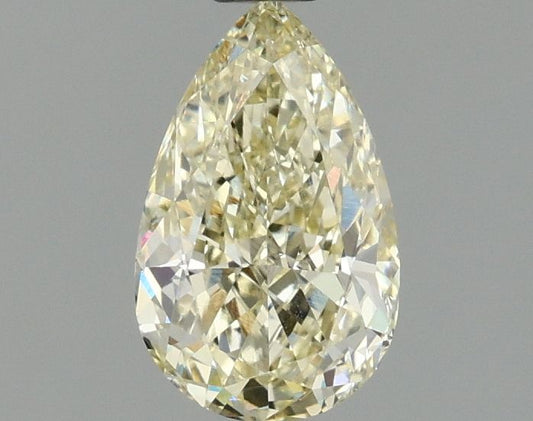Lab-Grown Pear Diamond - 1.02 Carats, Fancy Yellow Color, VVS1 Clarity - Certified by IGI - Report Number: LG670447203