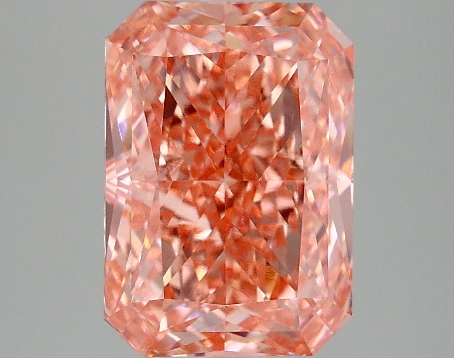 Lab-Grown Radiant Diamond - 4.02 Carats, Fancy Vivid Pink Color, VS1 Clarity - Certified by IGI - Report Number: LG667437880