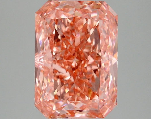 Lab-Grown Radiant Diamond - 4.02 Carats, Fancy Vivid Pink Color, VS1 Clarity - Certified by IGI - Report Number: LG667437880