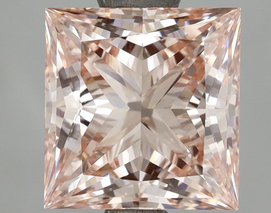 Lab-Grown Princess Diamond - 2.58 Carats, Fancy Pink Color, VS1 Clarity - Certified by IGI - Report Number: LG674508784