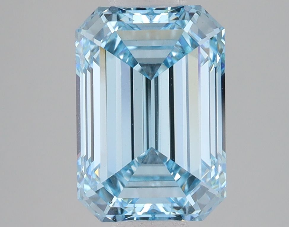 Lab-Grown Emerald Diamond - 3.1 Carats, Fancy Intense Blue Color, VVS2 Clarity - Certified by IGI - Report Number: LG680534836