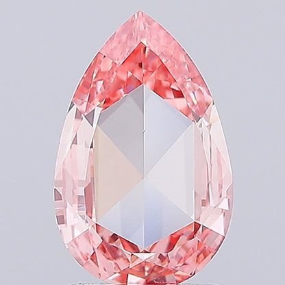 Lab-Grown Pear Diamond - 1.49 Carats, Fancy Intense Pink Color, VS1 Clarity - Certified by IGI - Report Number: LG662488078