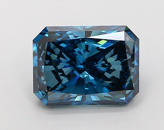 Lab-Grown Radiant Diamond - 5.0 Carats, Fancy Vivid Blue Color, VS2 Clarity - Certified by IGI - Report Number: LG691553439