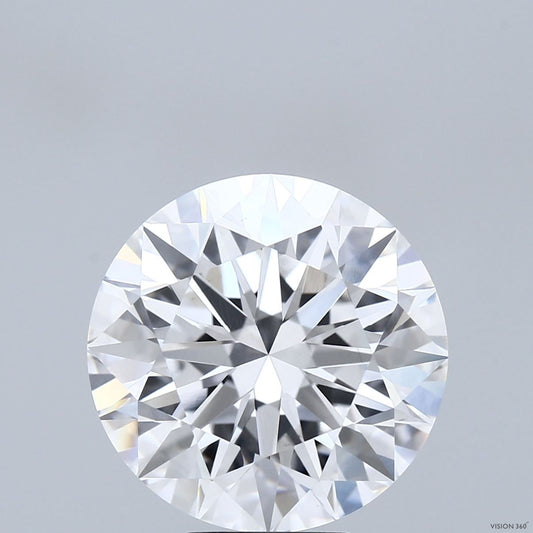Lab-Grown Round Diamond - 8.02 Carats, E Color, VVS2 Clarity - Certified by IGI - Report Number: LG689555122