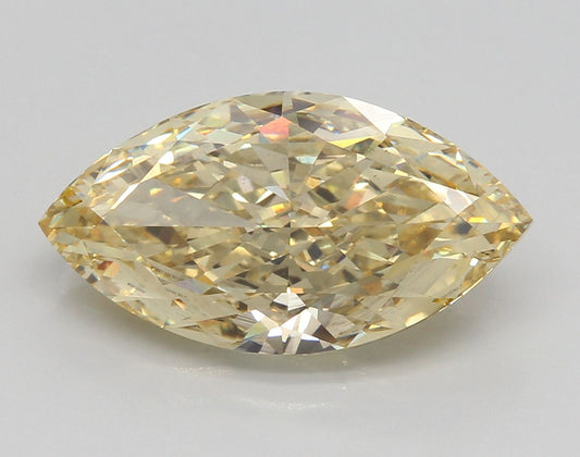 Lab-Grown Marquise Diamond - 7.52 Carats, Fancy Intense Yellow Color, VS2 Clarity - Certified by IGI - Report Number: LG634480464