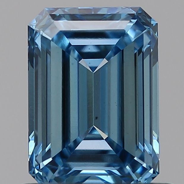 Lab-Grown Emerald Diamond - 0.83 Carats, Fancy Vivid Blue Color, VS2 Clarity - Certified by IGI - Report Number: LG584355857