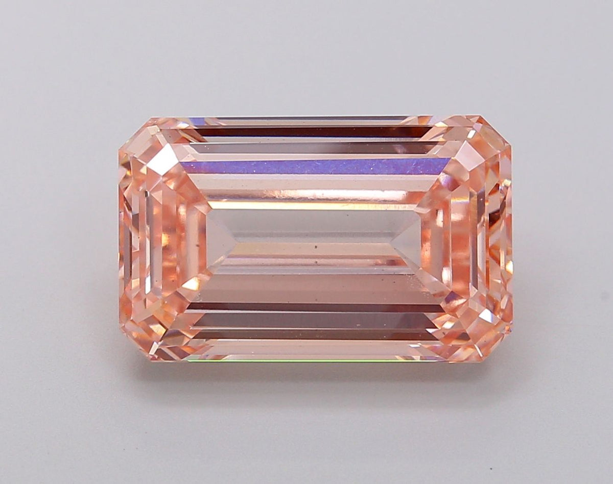 Lab-Grown Emerald Diamond - 7.8 Carats, Fancy Intense Pink Pink Color, VS1 Clarity - Certified by IGI - Report Number: 631463245