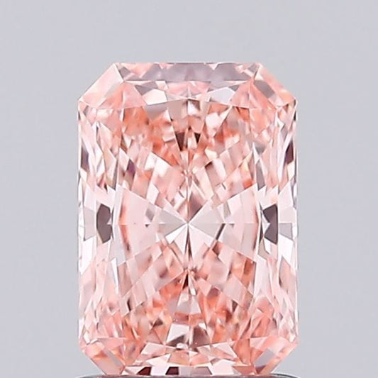 Lab-Grown Radiant Diamond - 1.01 Carats, Fancy Vivid Pink Color, VS2 Clarity - Certified by IGI - Report Number: LG670428071